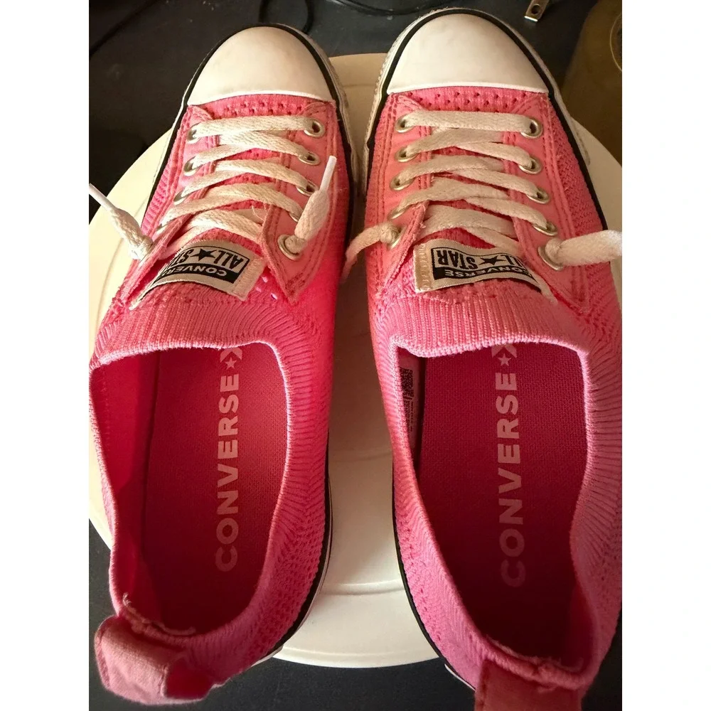 Converse Chuck Taylor All Star Shoreline Pink Knit Slip On Sneakers A09168F 4.5Y